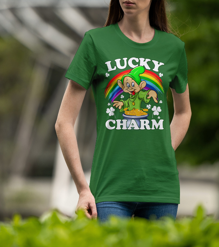 Lucky Charm Dopey Rainbow Gold Coins Shamrocks T-Shirt