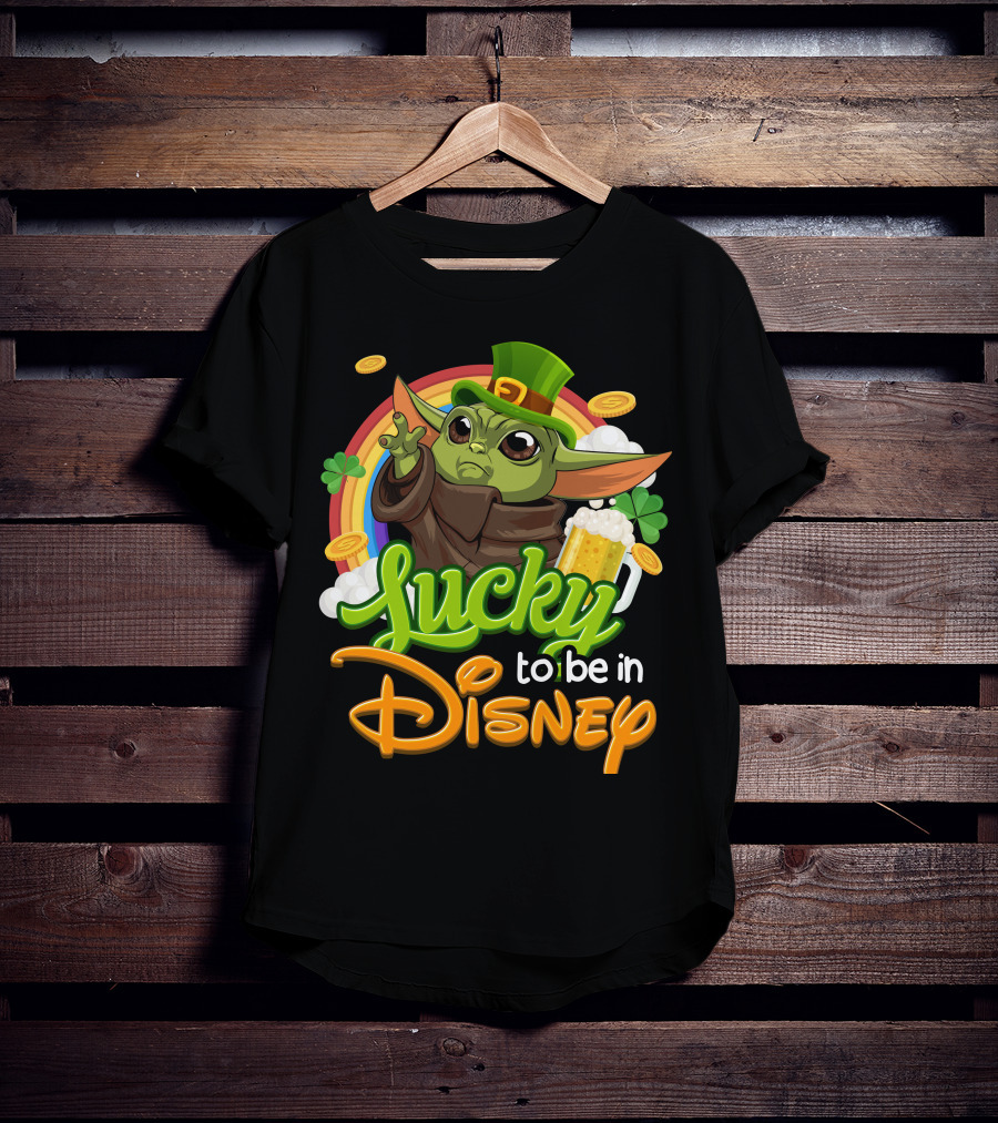 Lucky To Be In Disney Yoda St. Patrick's Day T-Shirt