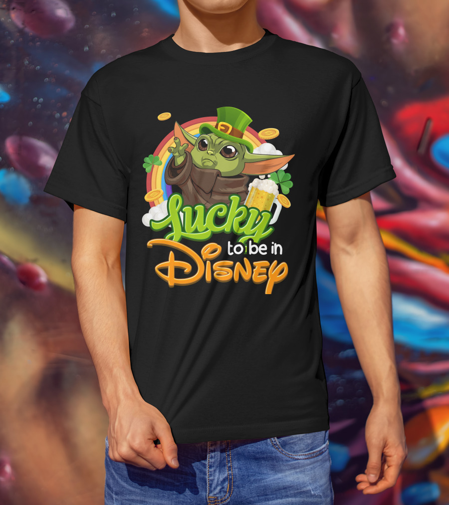 Lucky To Be In Disney Yoda St. Patrick's Day T-Shirt