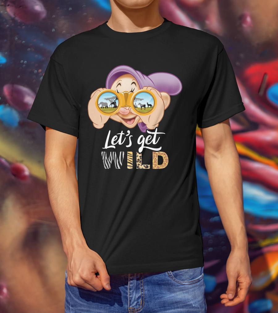 Dopey Let's Get Wild Binoculars Safari Adventure T-Shirt