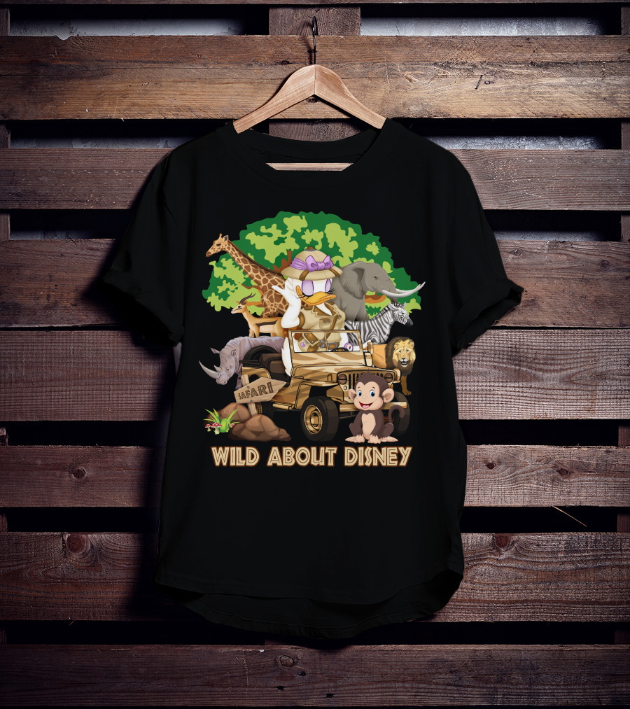Wild About Disney Safari With Daisy Duck And Jungle Animals T-Shirt