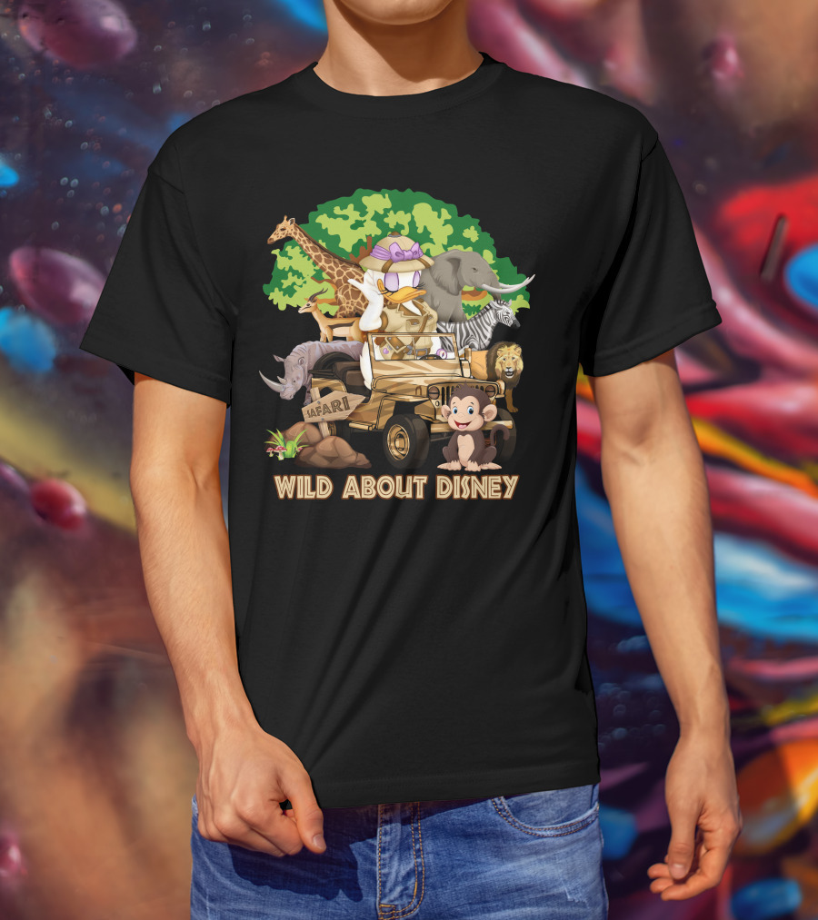 Wild About Disney Safari With Daisy Duck And Jungle Animals T-Shirt