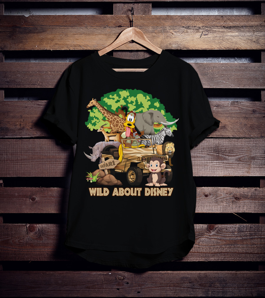 Wild About Disney Safari Adventure With Pluto And Animal Friends T-Shirt