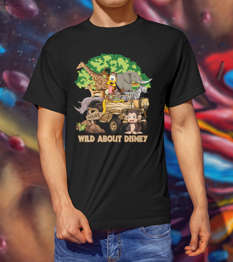 Wild About Disney Safari Adventure With Pluto And Animal Friends T-Shirt
