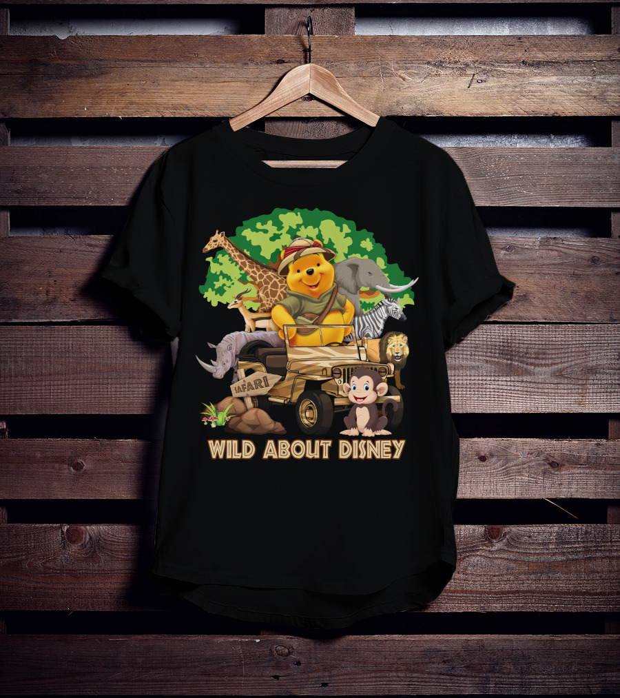 Wild About Disney Safari Pooh With Animals T-Shirt