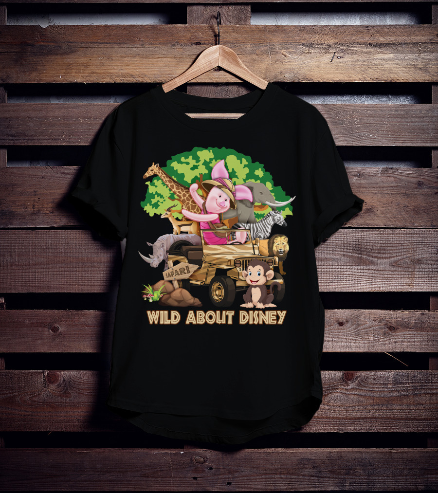 Wild About Disney Safari Piglet Adventure With Animals T-Shirt