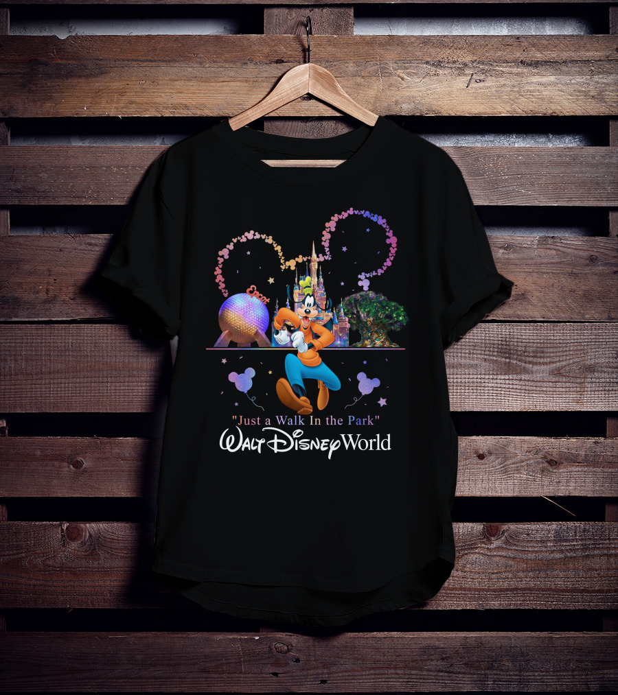 Goofy Just A Walk In The Park Walt Disney World Epcot T-Shirt
