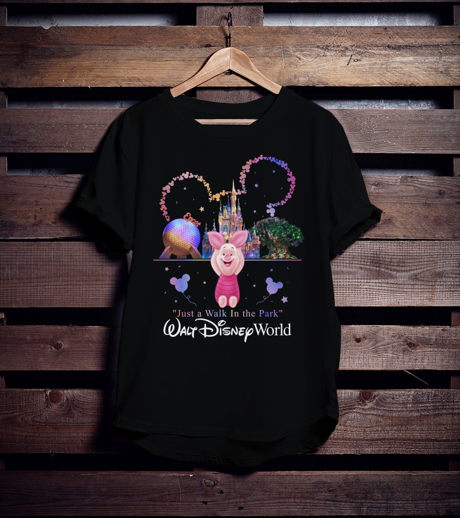 Piglet Walt Disney World Just A Walk In The Park Epcot T-Shirt