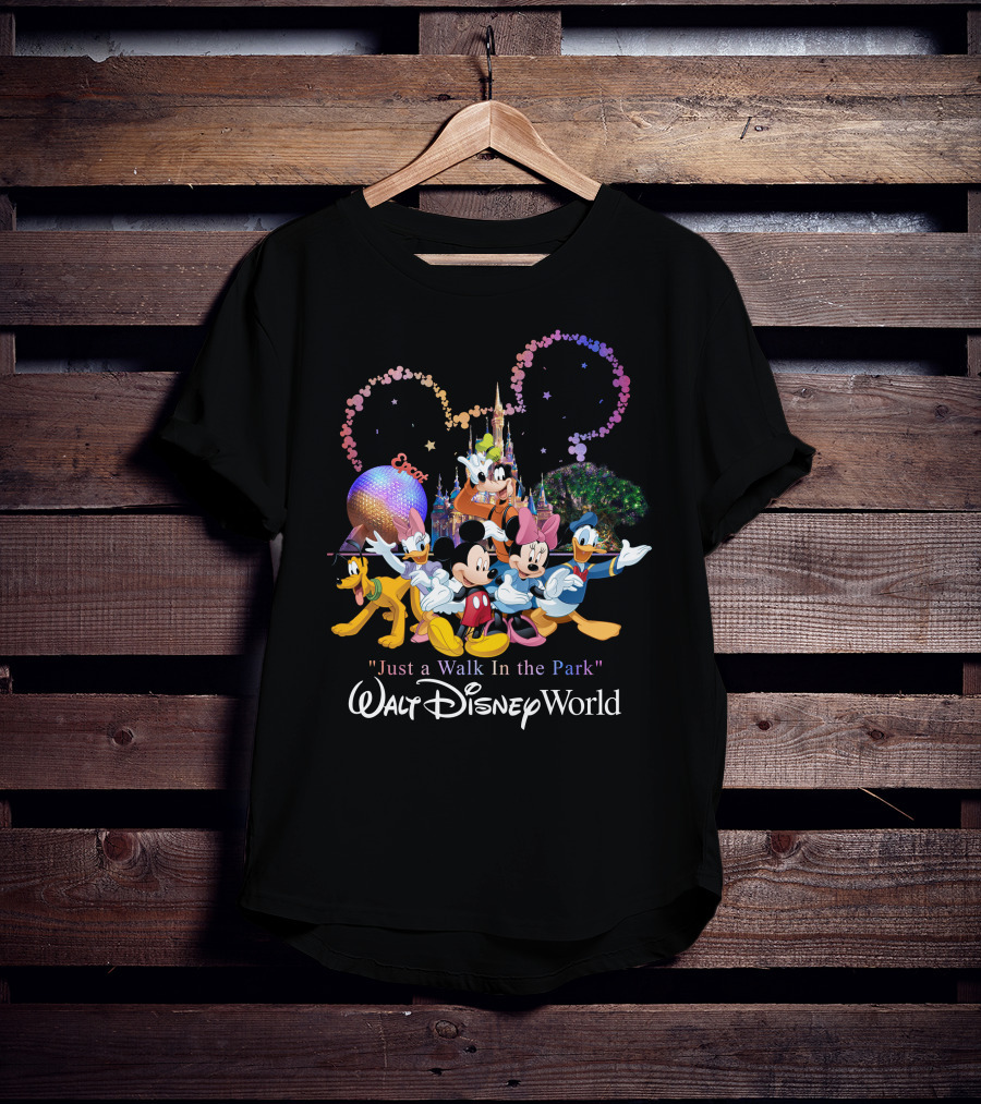 Just A Walk In The Park Walt Disney World EPCOT Mickey And Friends T-Shirt
