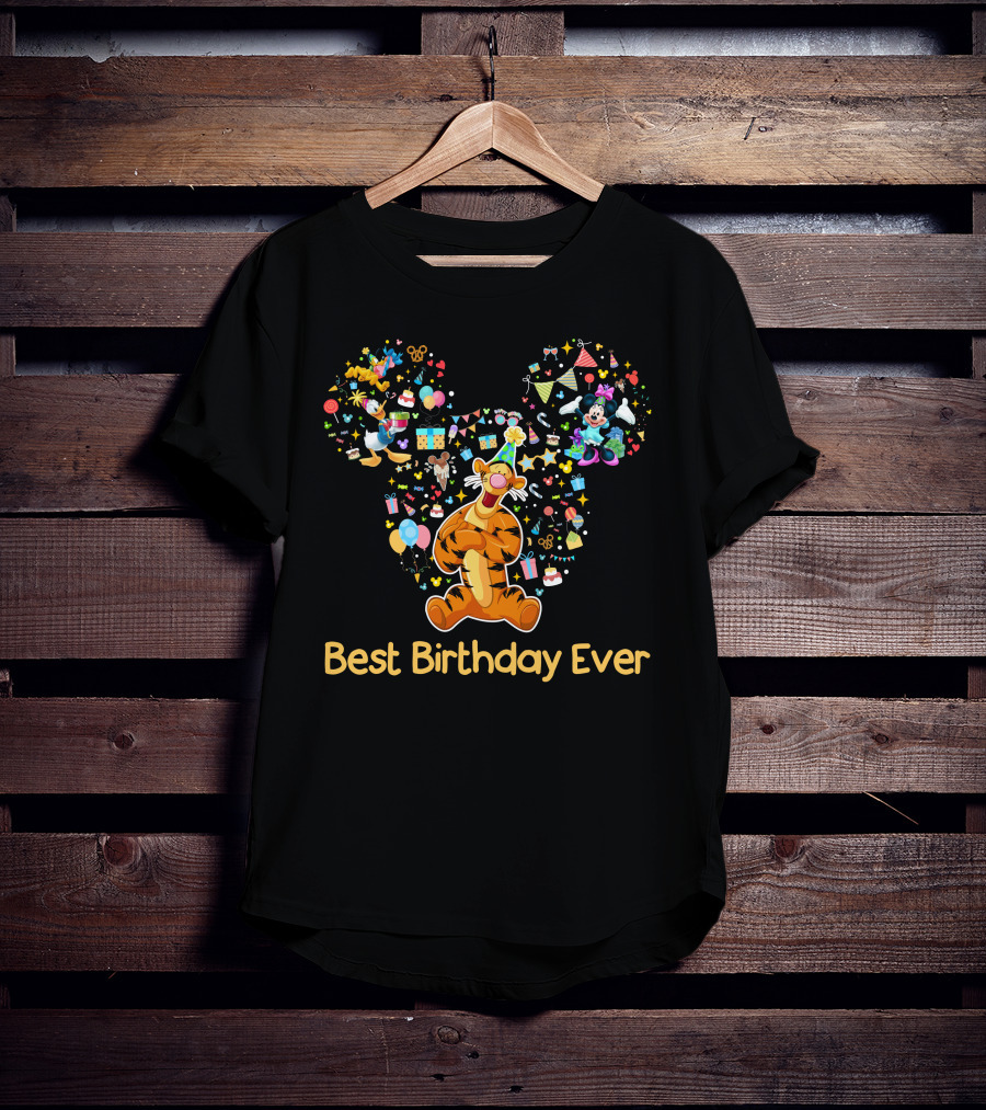 Tigger Best Birthday Ever Disney Mickey Minnie Celebration T-Shirt
