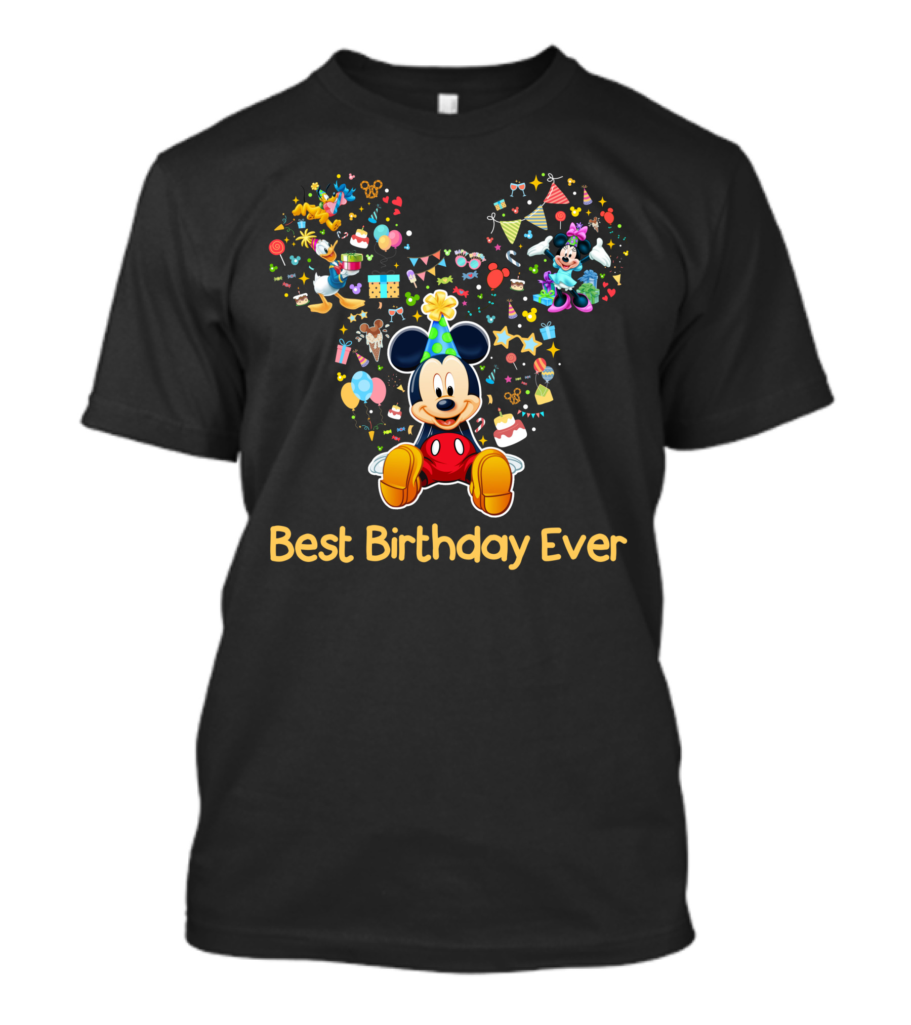 Mickey Best Birthday Ever Celebration Party Theme T-Shirt