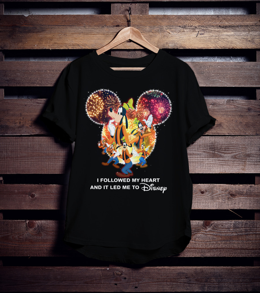 I Followed My Heart And It Led Me To Disney Goofy Fireworks T-Shirt
