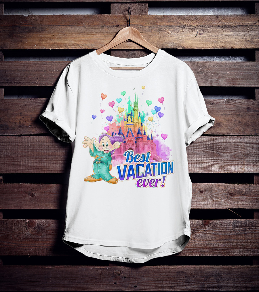 Best Vacation Ever Dopey Castle Hearts T-Shirt