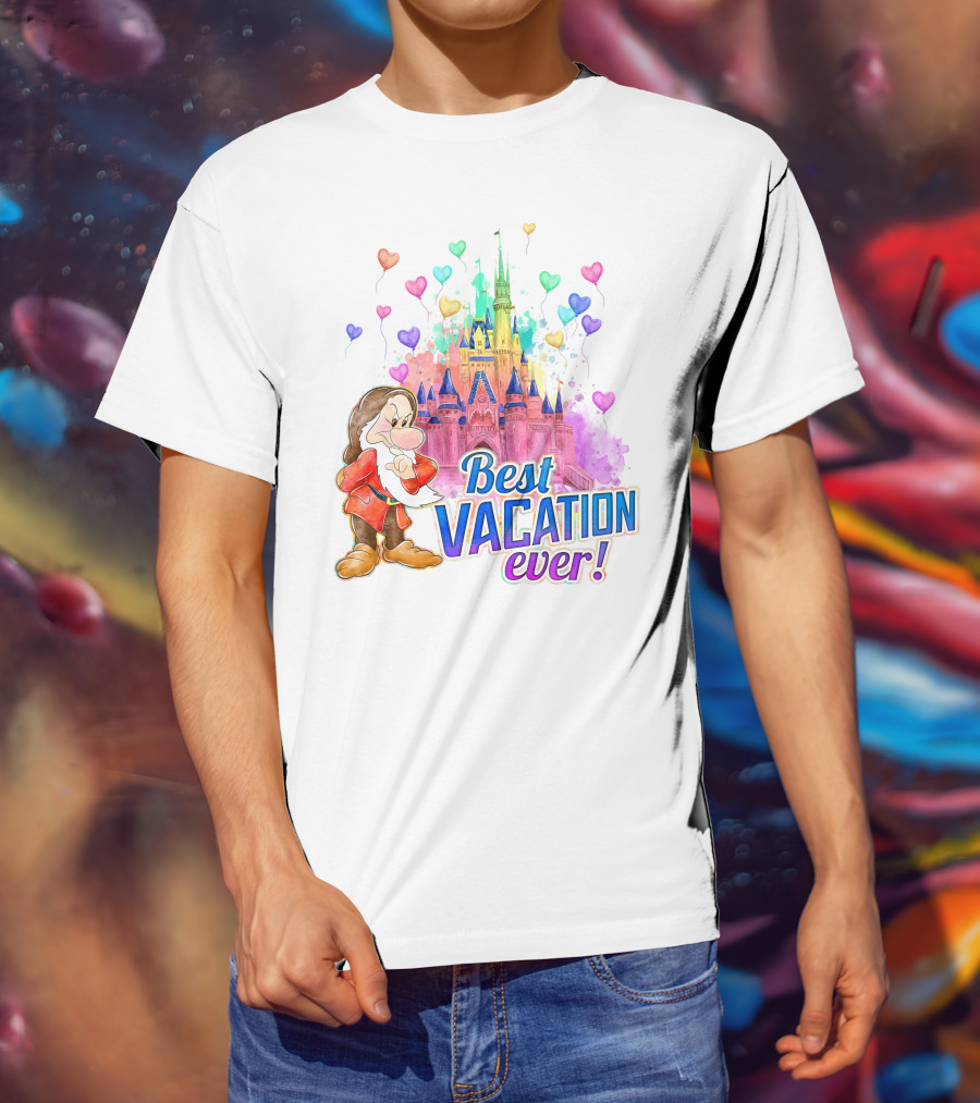 Best Vacation Ever Grumpy Castle Balloons T-Shirt