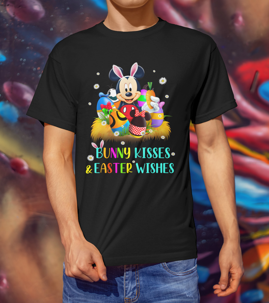 Mickey Bunny Kisses & Easter Wishes T-Shirt
