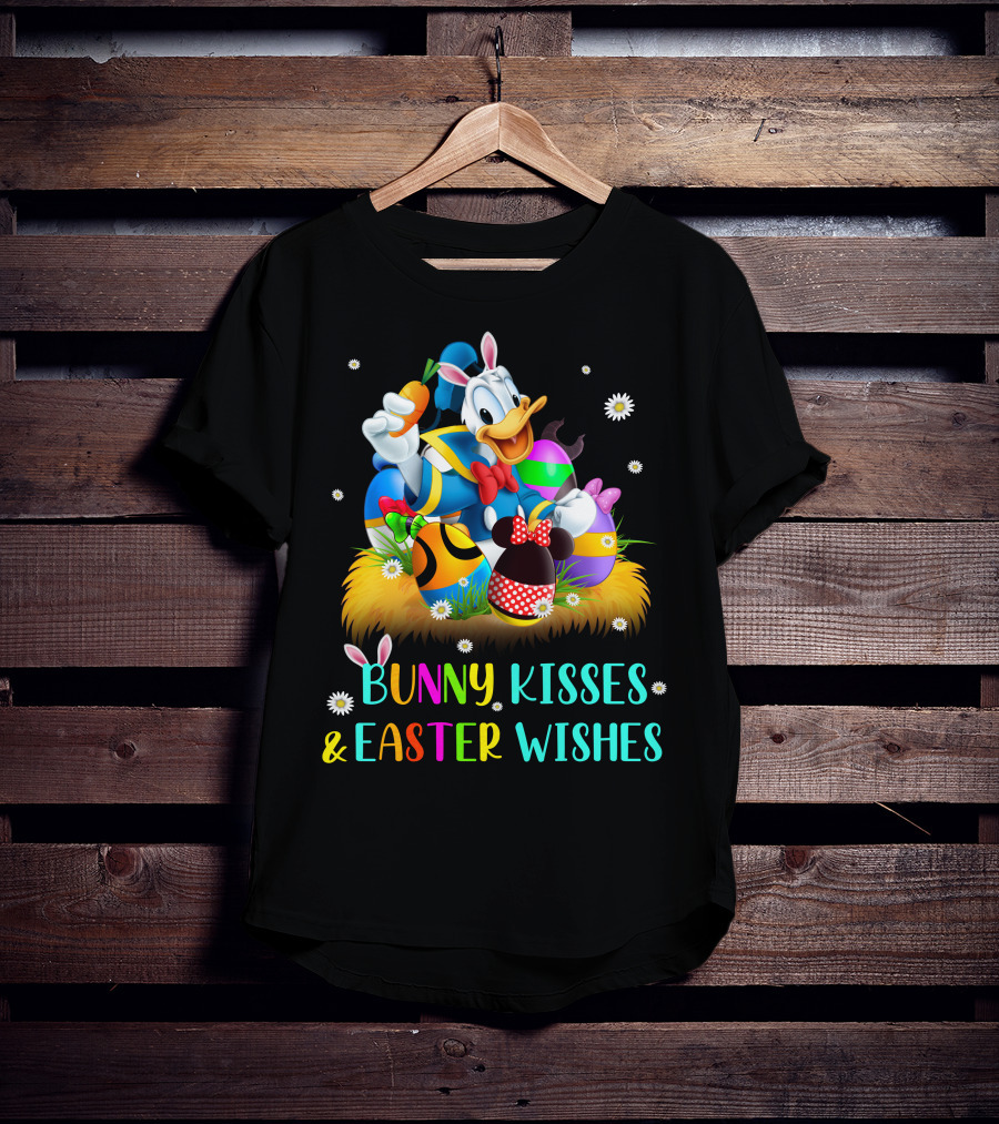Bunny Kisses Easter Wishes Donald T-Shirt