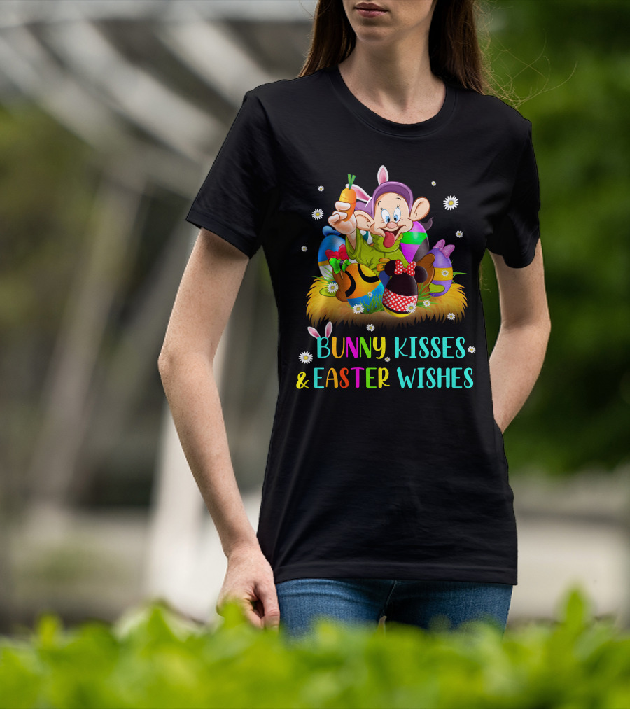Bunny Kisses & Easter Wishes Dopey Character Easter Eggs Carrot T-Shirt