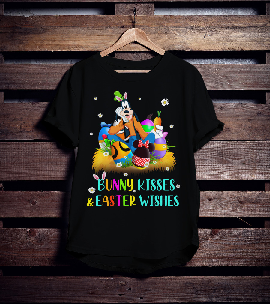 Goofy Bunny Kisses & Easter Wishes T-Shirt