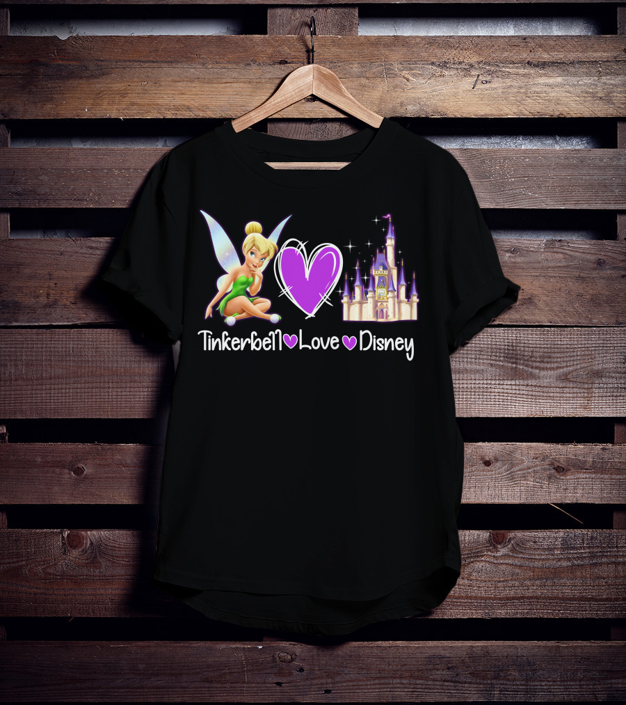 Tinkerbell Love Disney Castle Magic T-Shirt
