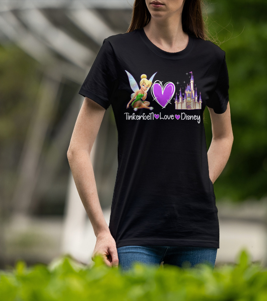 Tinkerbell Love Disney Castle Magic T-Shirt