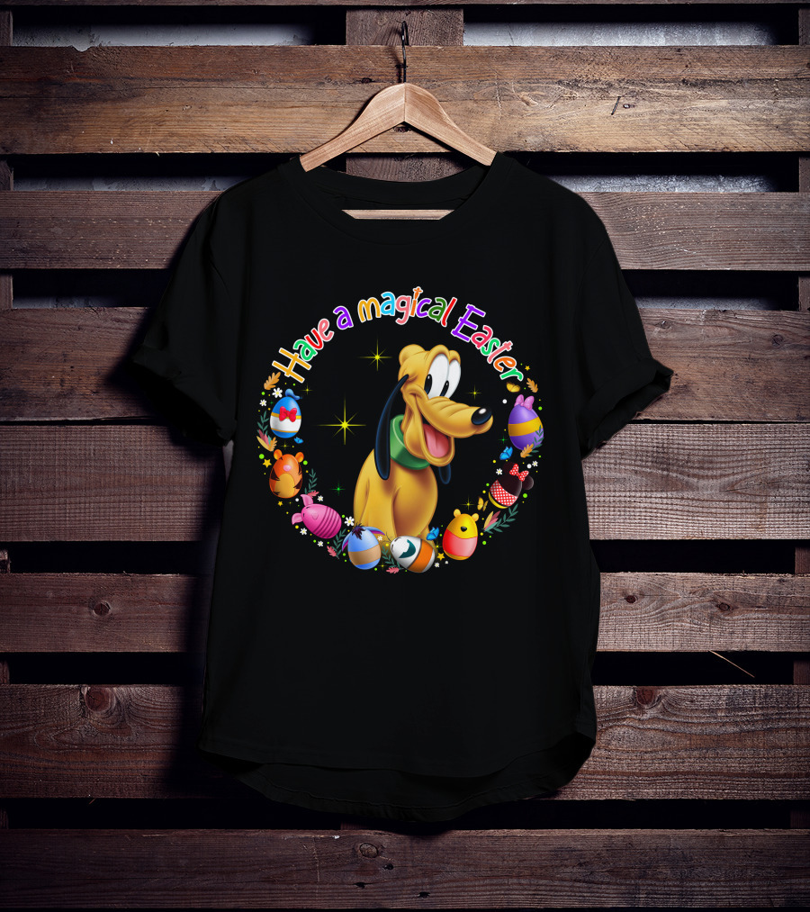 Have A Magical Easter Pluto Disney Holiday Celebration T-Shirt