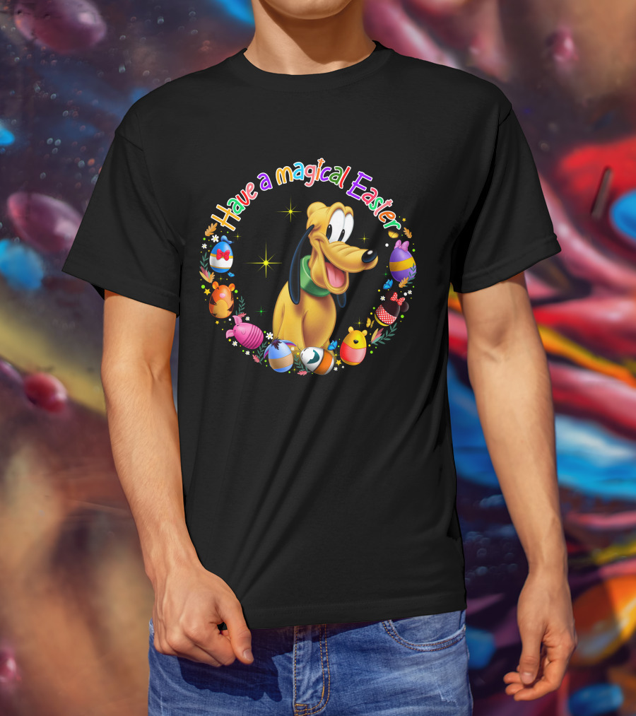 Have A Magical Easter Pluto Disney Holiday Celebration T-Shirt