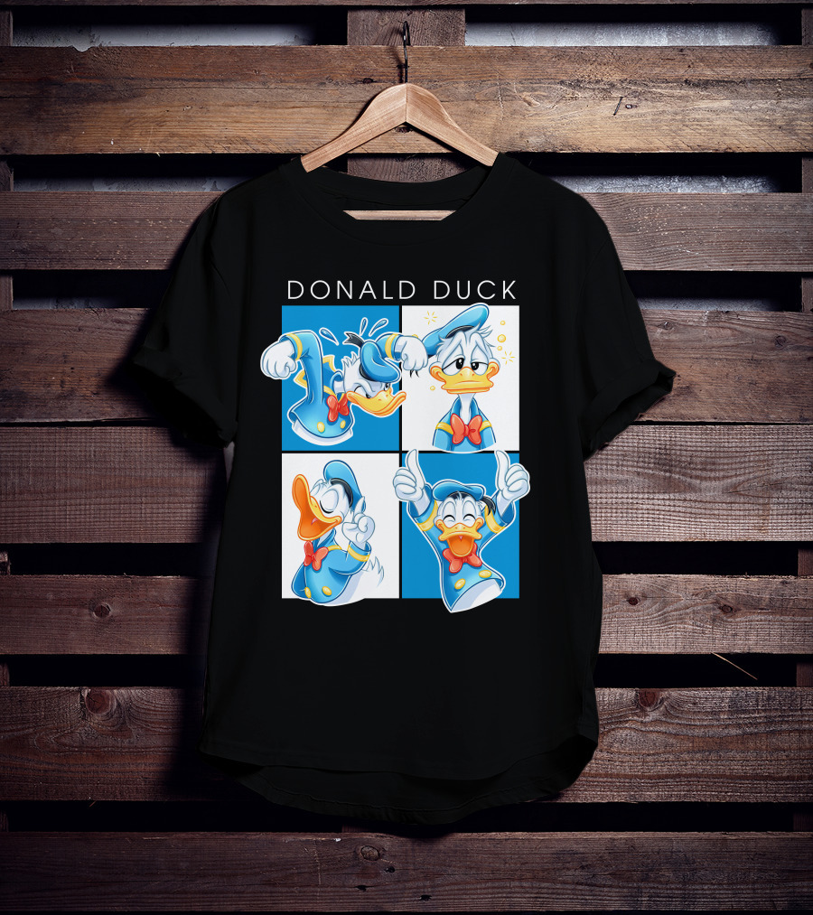 Donald Duck Emotions Blue Sailor Hat Bow Tie T-Shirt