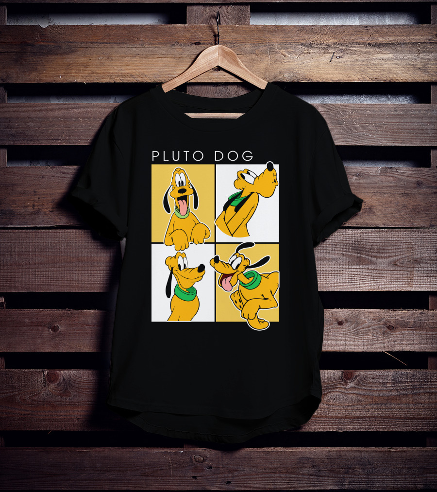 Pluto Dog Playful Expressions Collage T-Shirt
