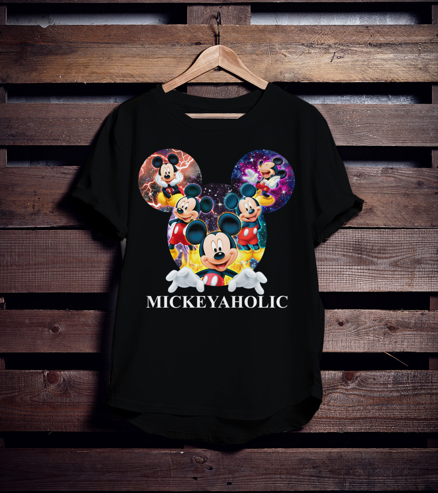Mickeyaholic Colorful Cosmic Mickey Mouse Extravaganza T-Shirt