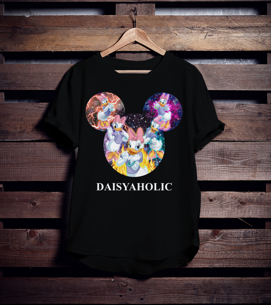 Daisy Daisyaholic Galaxy Flames Disney Mickey Ears T-Shirt