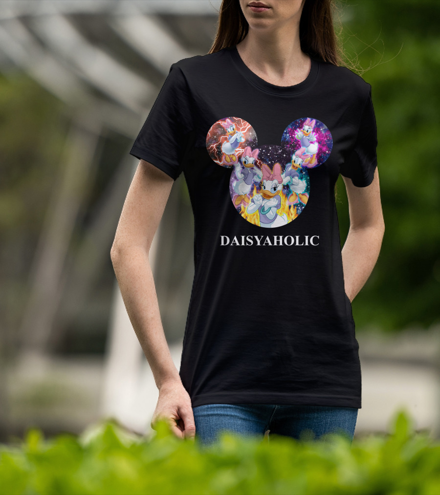Daisy Daisyaholic Galaxy Flames Disney Mickey Ears T-Shirt