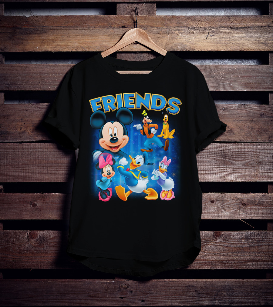 Mickey Mouse And Friends Disney Characters Mickey Mouse Donald Duck Daisy Duck Minnie Mouse Goofy Pluto T-Shirt