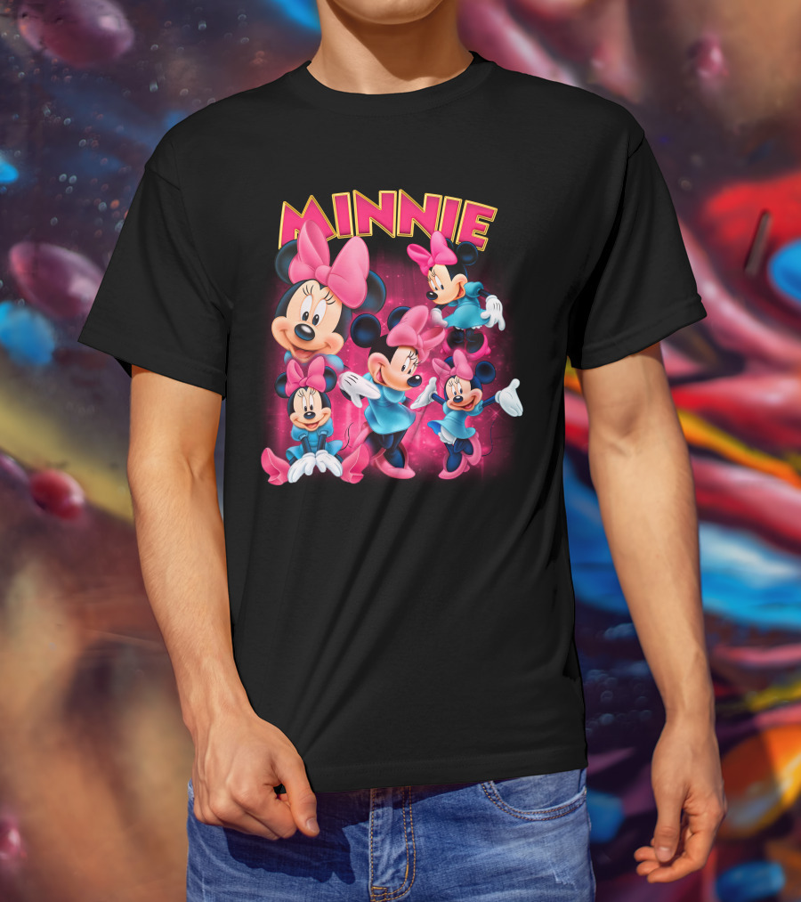 Minnie Mouse Pink And Blue Outfits With Bows T-Shirt