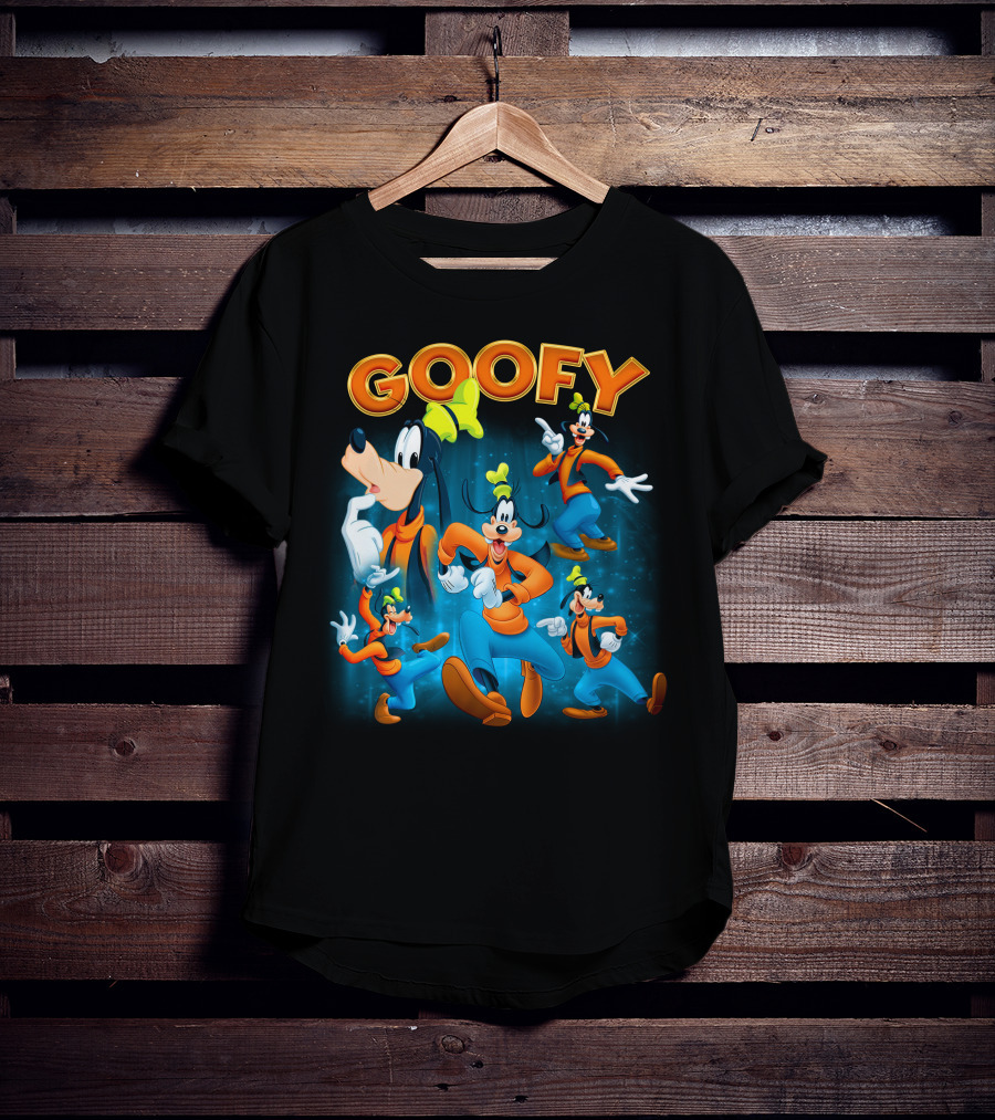 Goofy Classic Character Multiple Poses Dynamic Expressions T-Shirt
