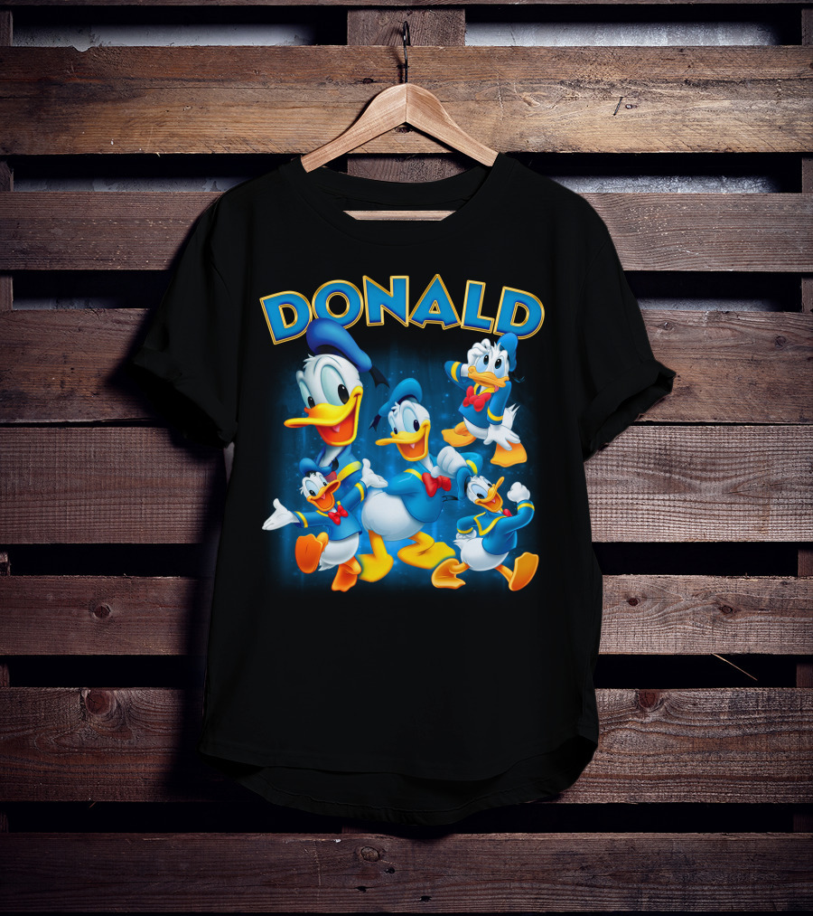 Donald Duck Blue Suit Yellow Duckling Cartoon Character Collection T-Shirt
