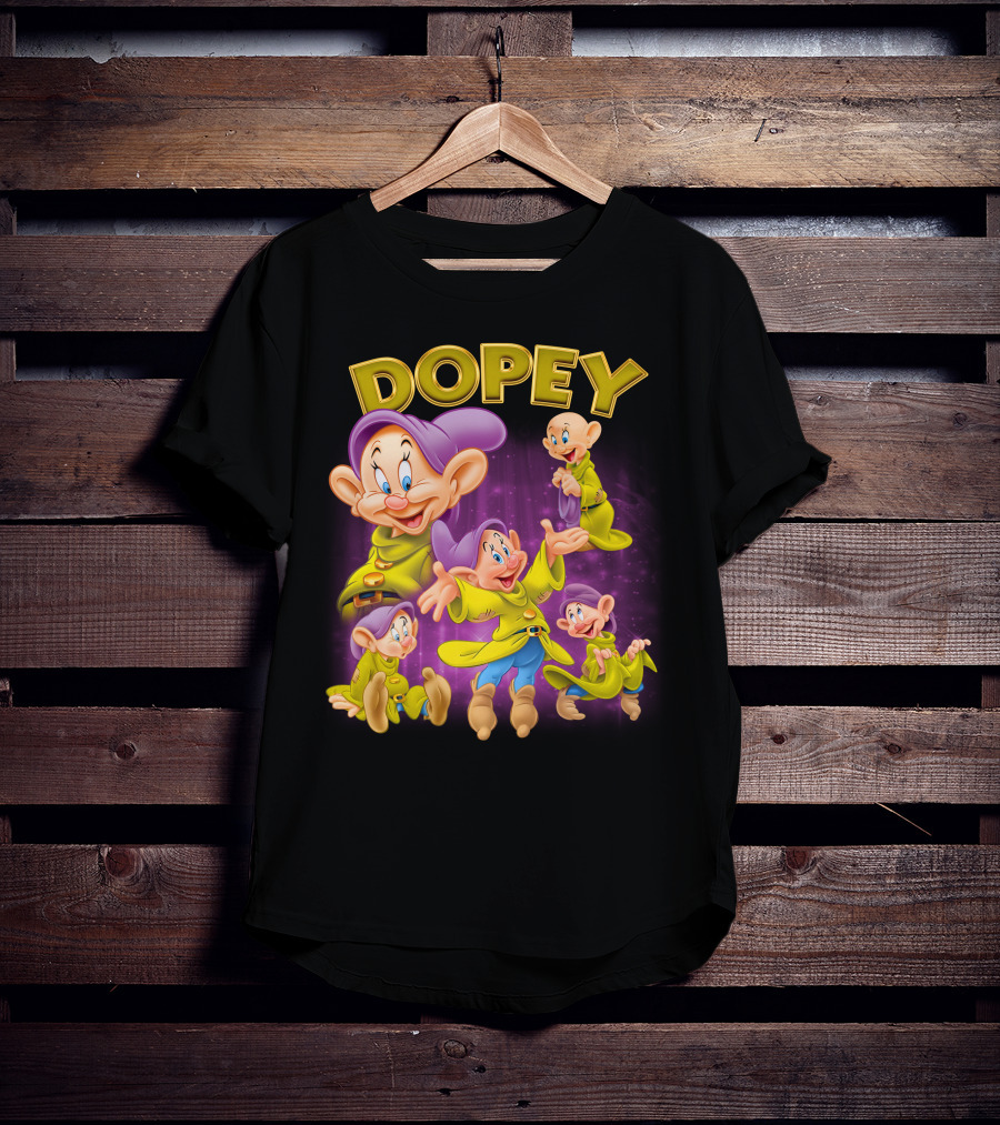 Dopey Disney Snow White Character Multiple Expressions T-Shirt