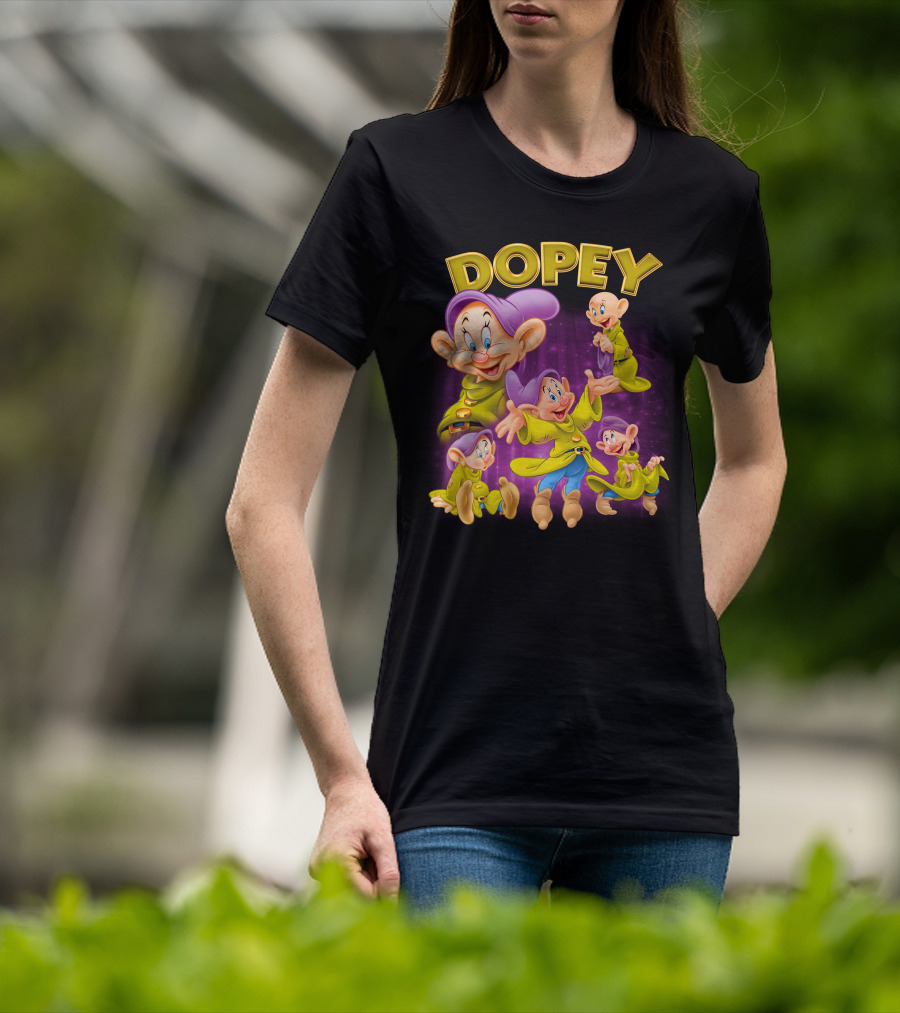 Dopey Disney Snow White Character Multiple Expressions T-Shirt