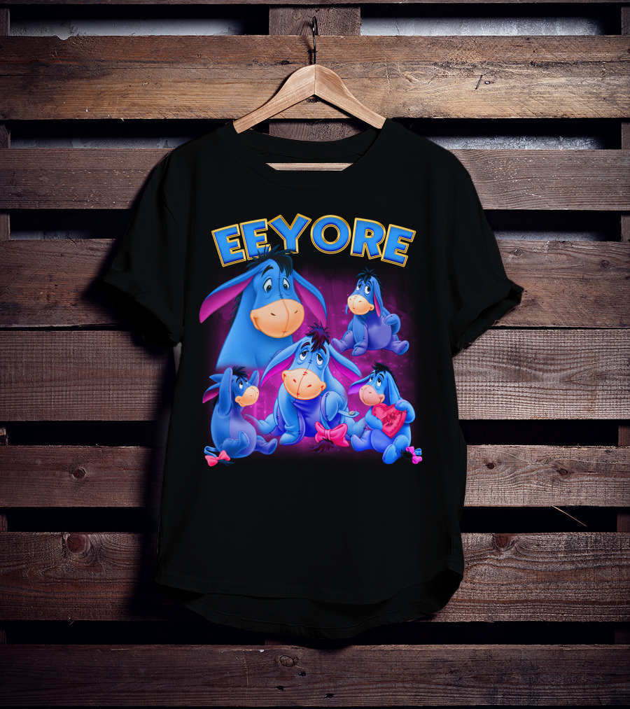 Eeyore Winnie The Pooh Characters Colorful Expressions T-Shirt