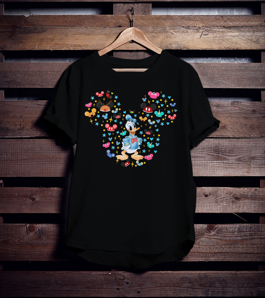Donald Duck Mickey Mouse Ears Disney Icons T-Shirt