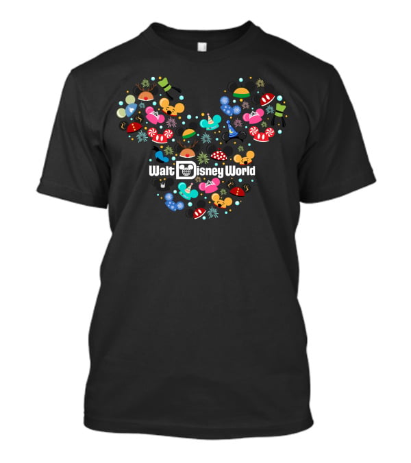 Walt Disney World Mickey Mouse Ears Holiday Icons T-Shirt