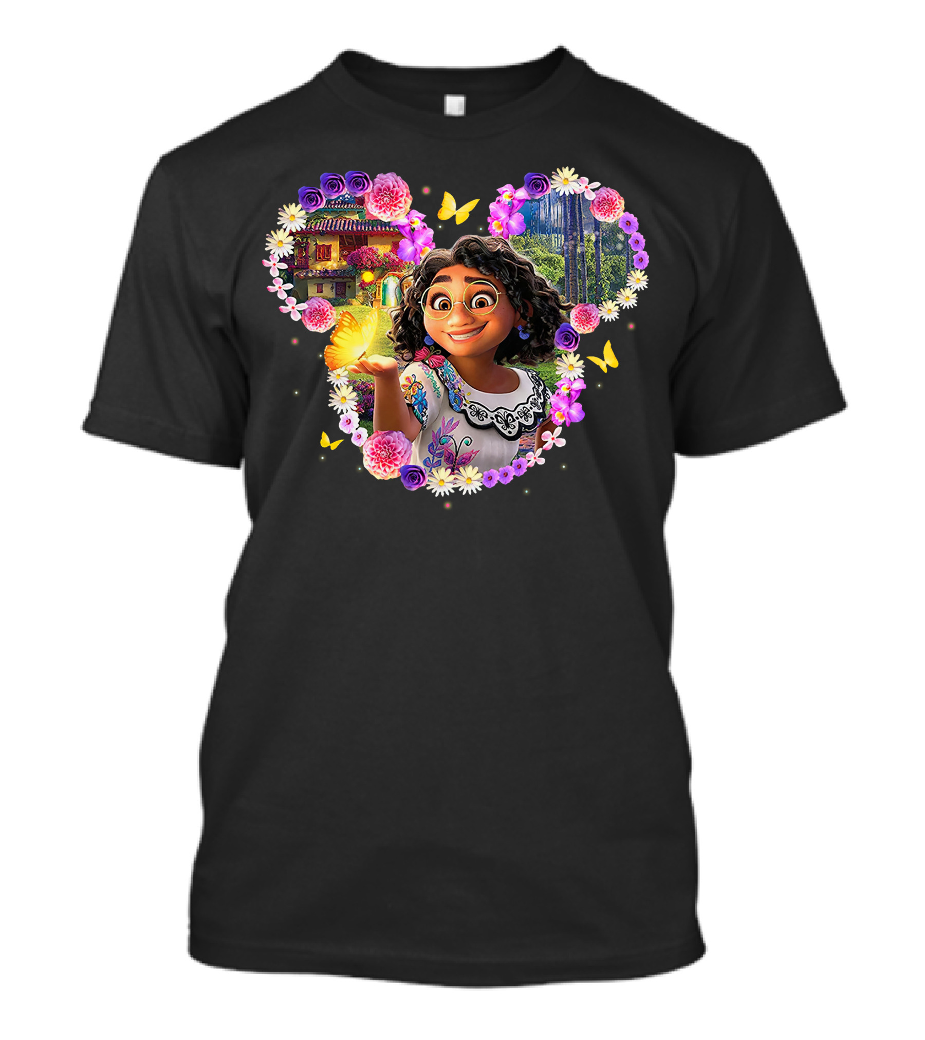 Mirabel Encanto Butterfly Floral Heart T-Shirt