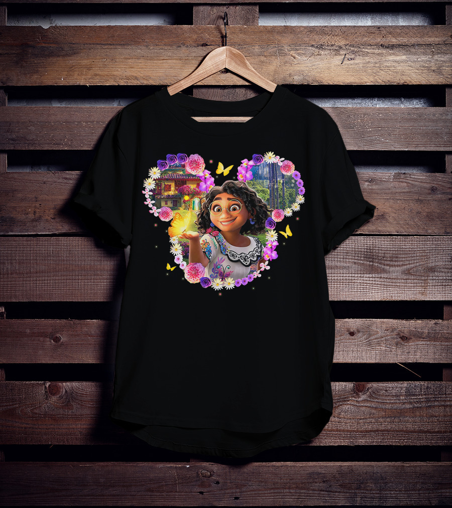 Mirabel Encanto Butterfly Floral Heart T-Shirt