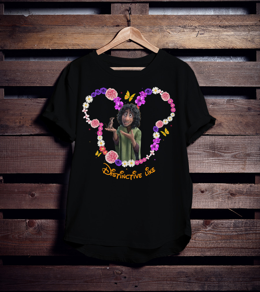 Distinctive Like Bruno With Colorful Floral Heart And Butterflies T-Shirt
