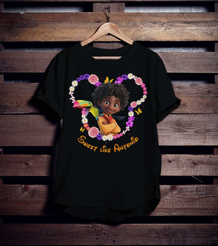 Sweet Like Antonio Butterfly Toucan Flower T-Shirt