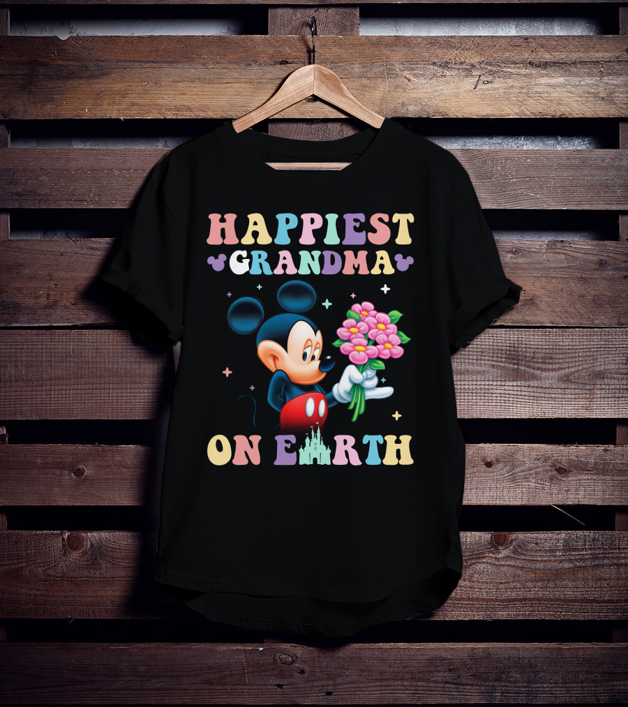 Happiest Grandma On Earth Mickey Mouse T-Shirt