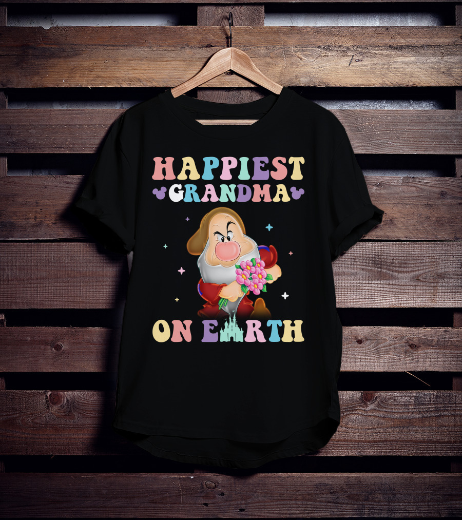 Happiest Grandma On Earth Grumpy Dwarf Disney Magic Kingdom T-Shirt