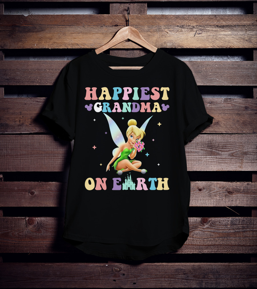 Happiest Grandma On Earth Tinkerbell T-Shirt