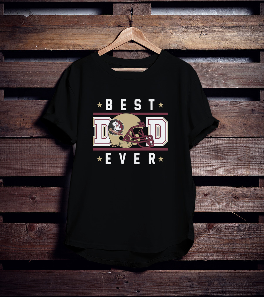 Best Dad Ever Florida State Seminoles Helmet T-Shirt
