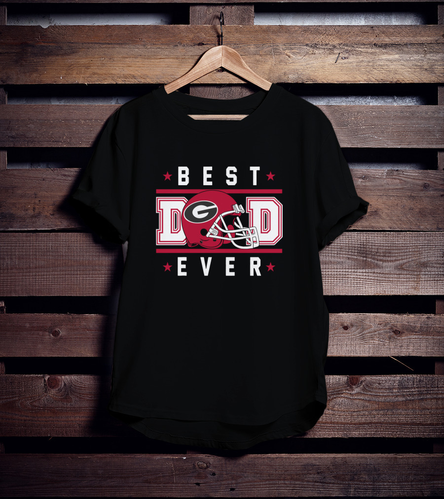 Best Dad Ever Georgia Bulldogs Helmet T-Shirt