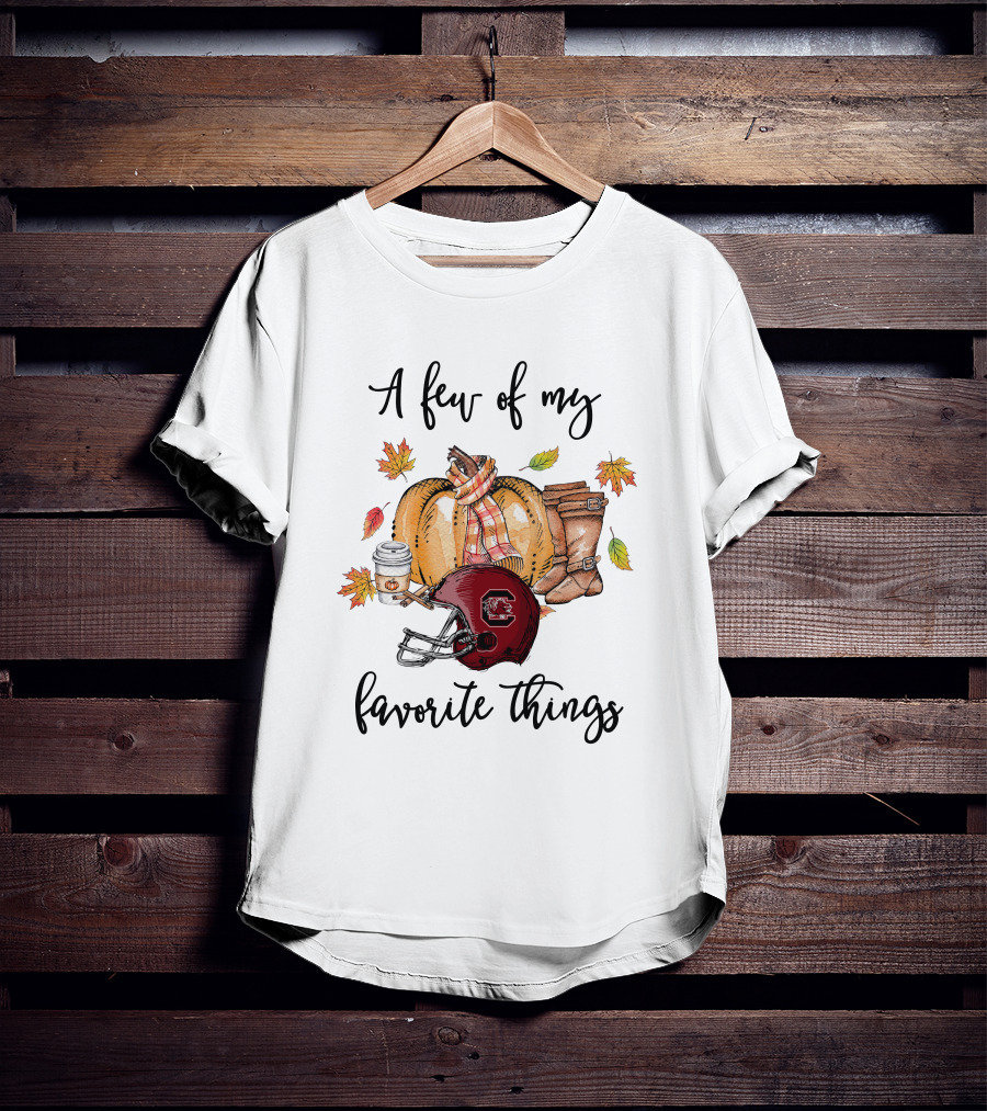 South Carolina Gamecocks A Few Of My Favorite Things Autumn Football T-Shirt